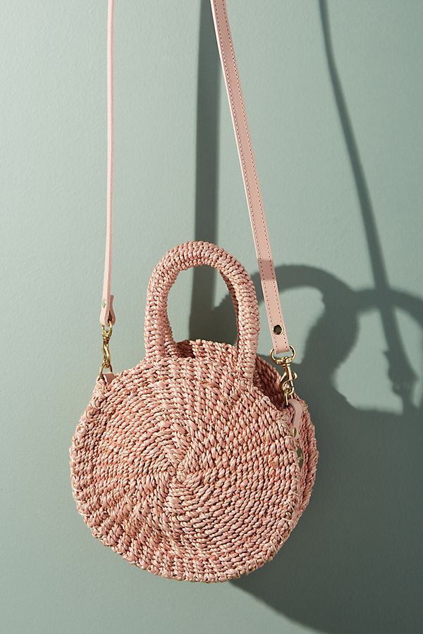 Clare V, Alice Pink Woven Petite Bag