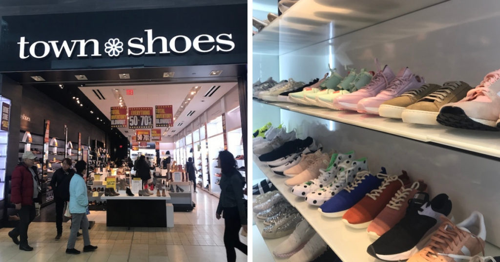 Inside The Town Shoes Store Closing Sale