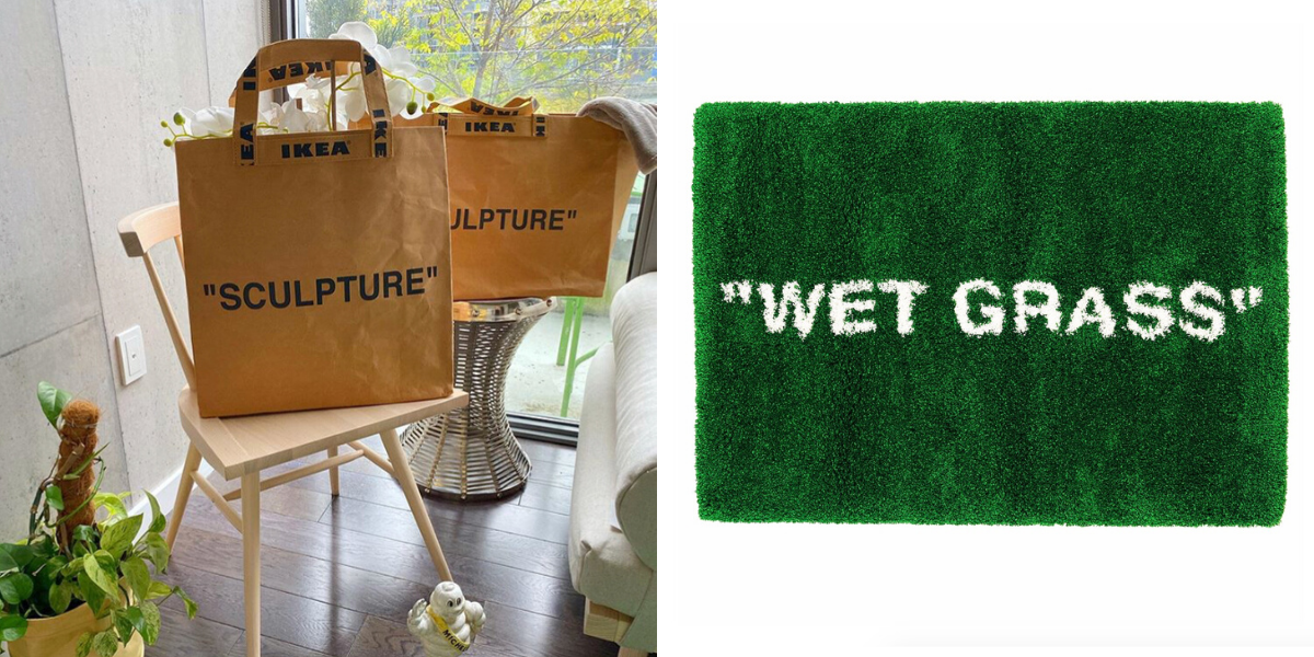 Nick on X: Off-White × IKEA × Virgil abloh Wet grass rug in hand